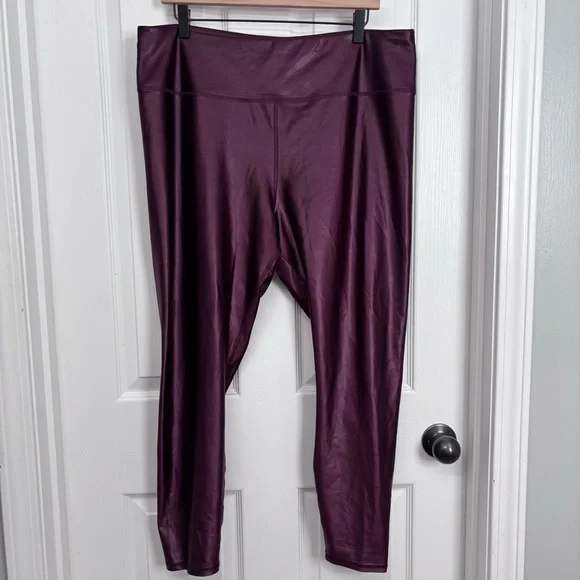 Plum Faux Leather Leggings | Maurices XXL - Picture 7 of 7